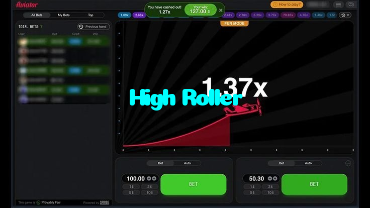 High Roller casino presented on mobile device in Pakistan with slots and live games