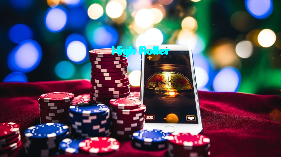 High Roller casino presented on mobile device in Pakistan with slots and live games